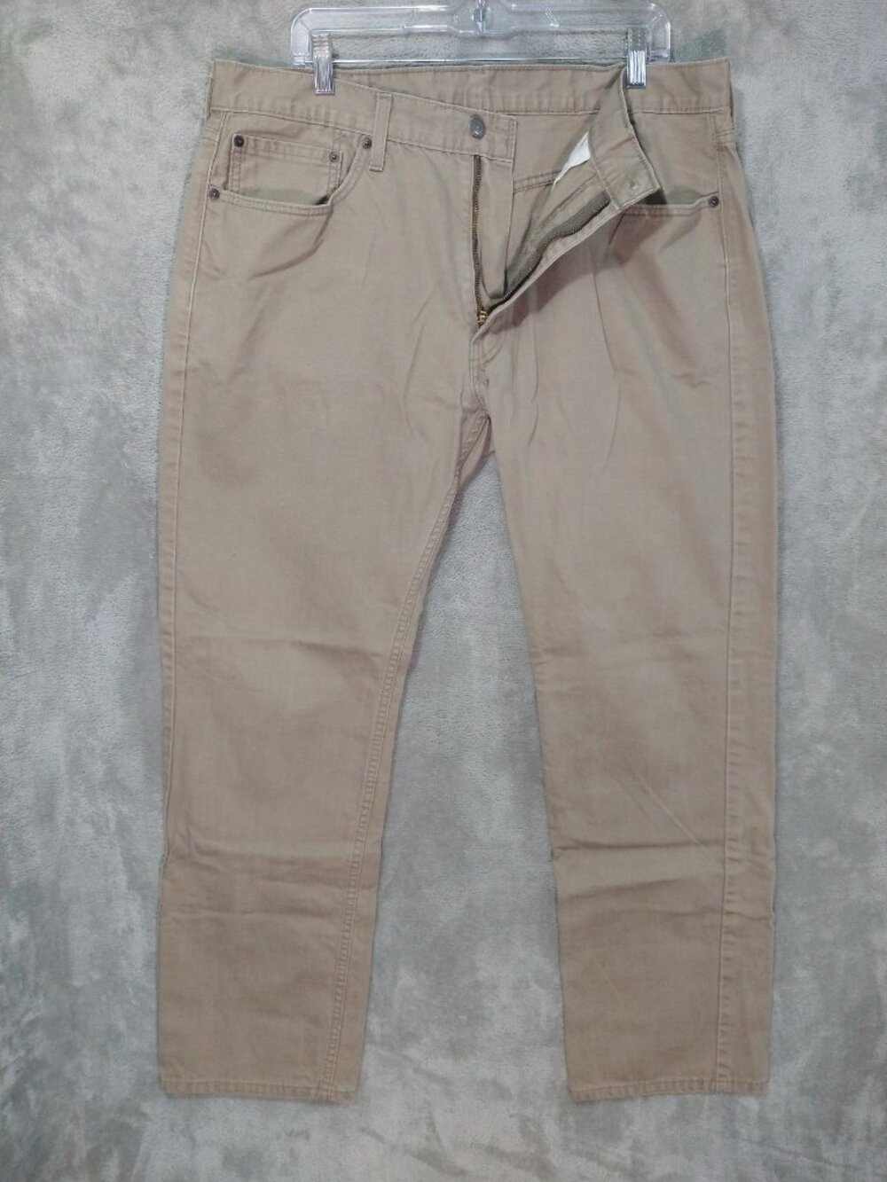 Levis 559 Jeans Mens 38x34 Beige Denim Relaxed Fit Straight Leg Mid Rise